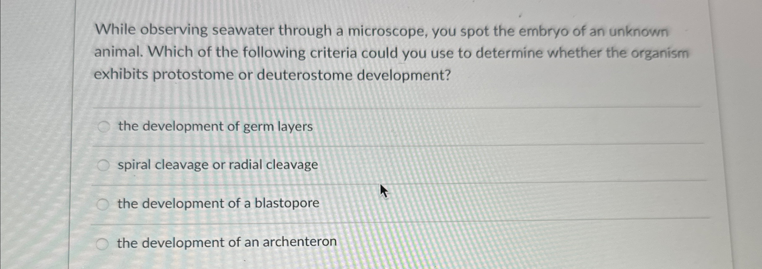 Solved While observing seawater through a microscope, you | Chegg.com