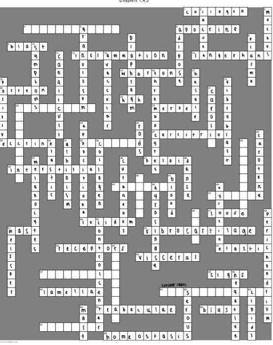 Cells Crossword Puzzles - Page 45