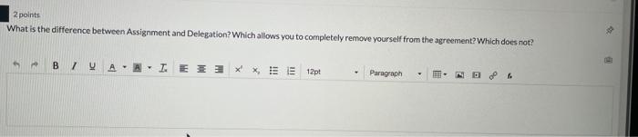 Solved 2 points What is the difference between Assignment | Chegg.com
