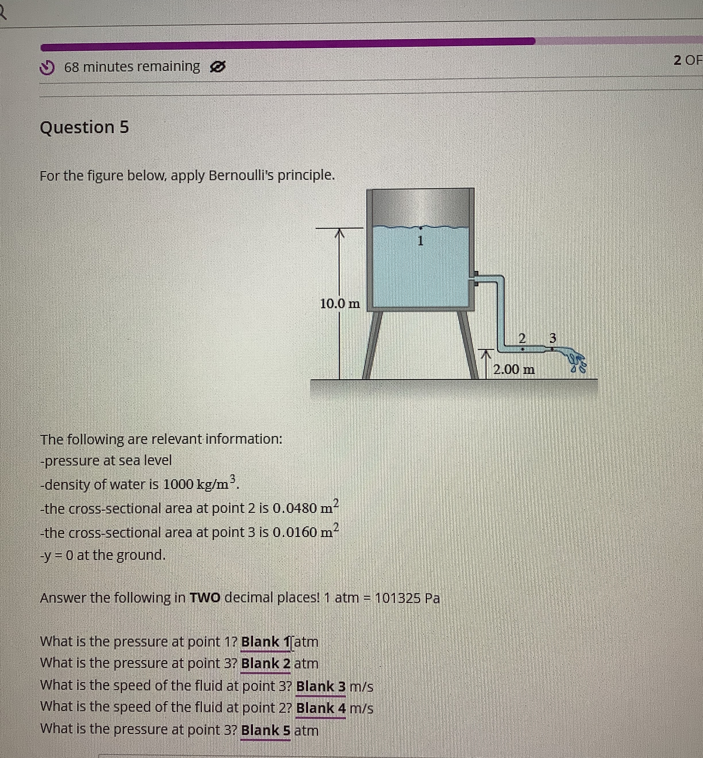 Solved What is the pressure at point 1 | Chegg.com