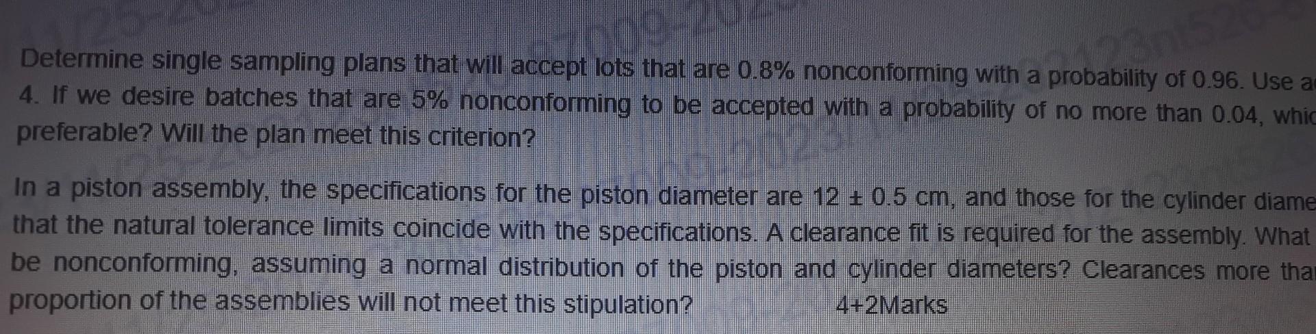 Solved Determine single sampling plans that will accept lots | Chegg.com