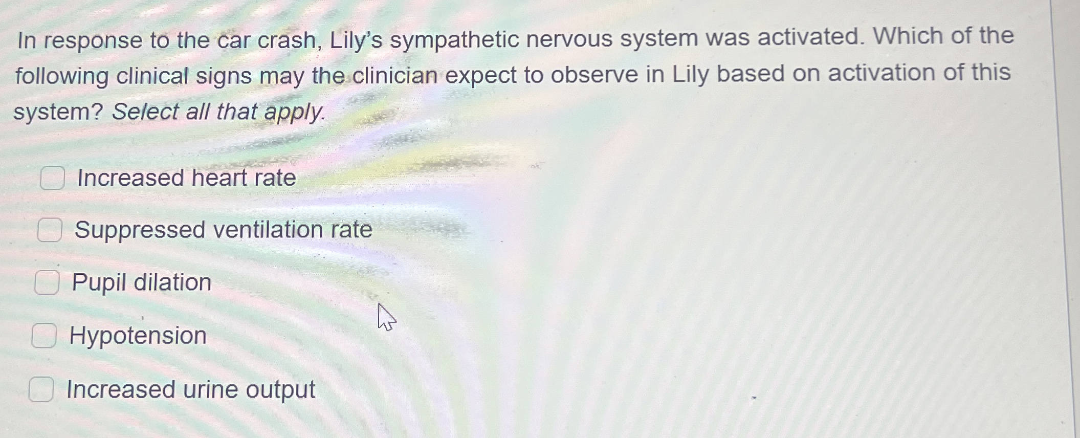 Solved In response to the car crash, Lily's sympathetic | Chegg.com