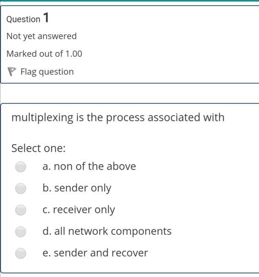 Solved Question 3 Not yet answered Marked out of 1.00 P Flag | Chegg.com