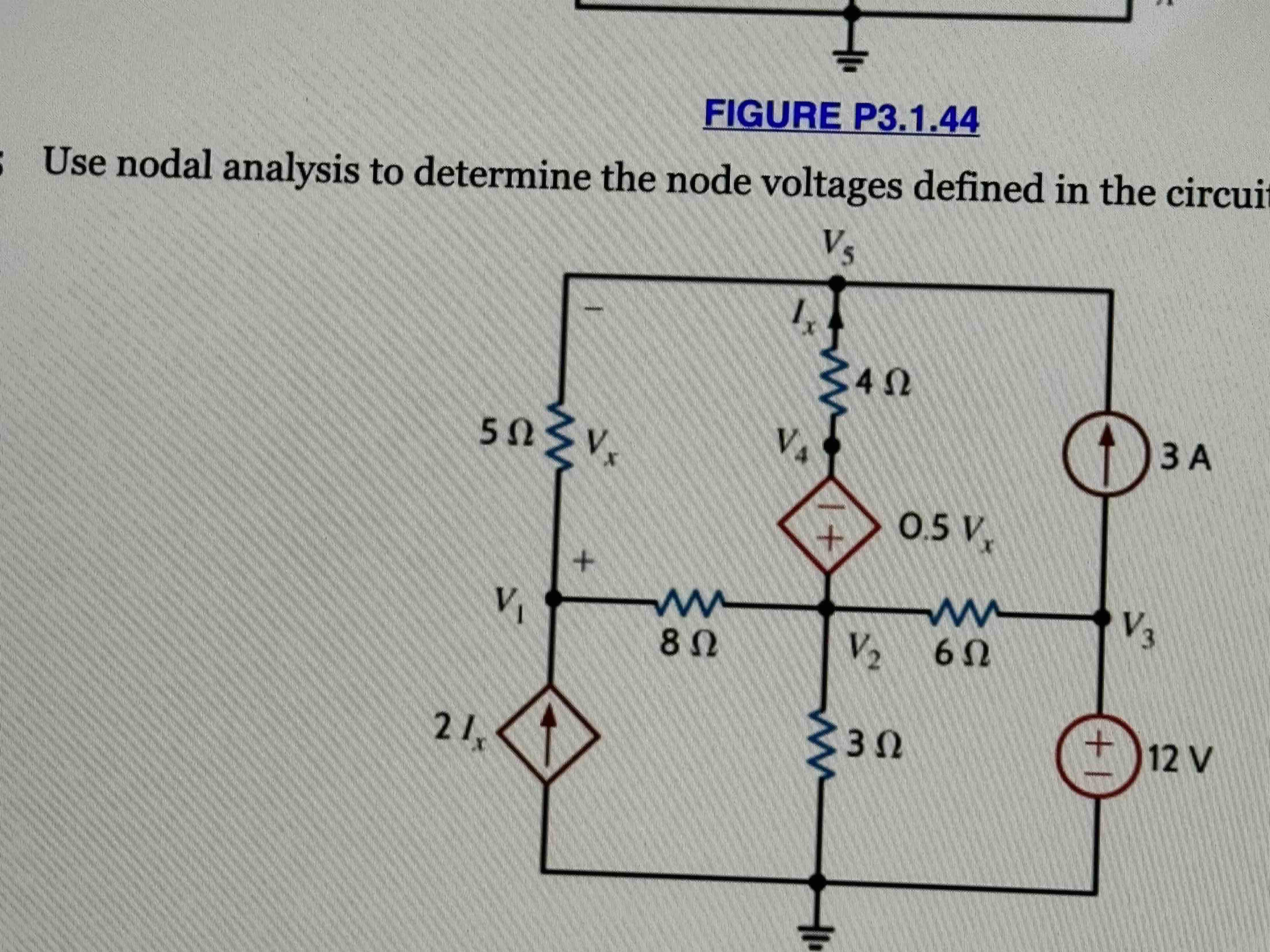 Solved Use nodal analysis to determine the node voltages | Chegg.com
