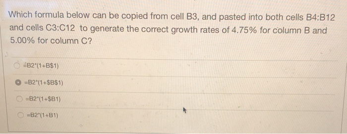 Solved Consider The Excel Table Below: B с 1 Growth Rate | Chegg.com