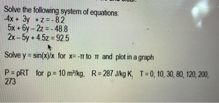 Solved UICUI. Solve the following system of equations: 4x + | Chegg.com