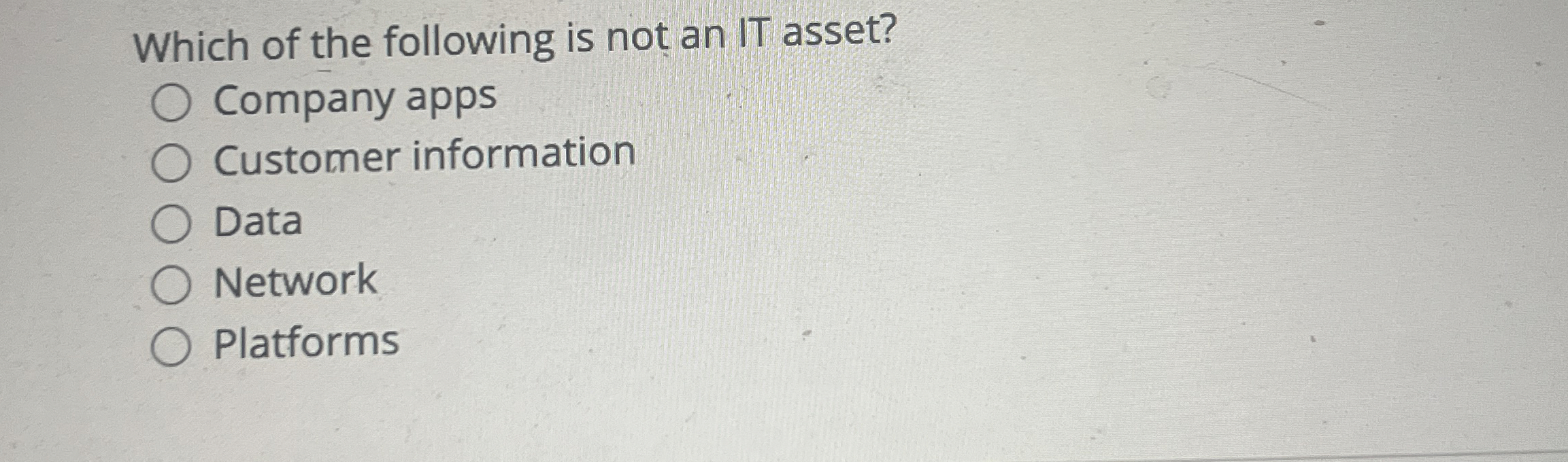 Solved Which of the following is not an IT