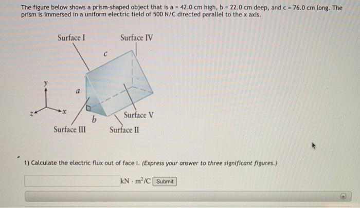 Solved The figure below shows a prism-shaped object that is | Chegg.com