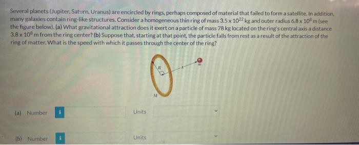 Solved Several Planets (Jupiter, Saturn, Uranus) Are | Chegg.com