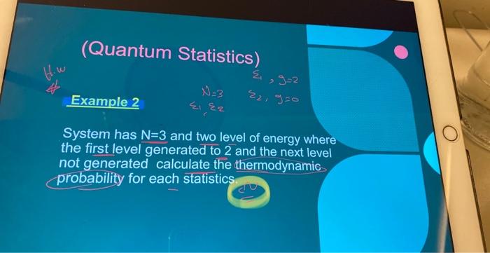 Solved (Quantum Statistics) f.w Example 2 λ=3ε2,y=0 ε1ε2 | Chegg.com