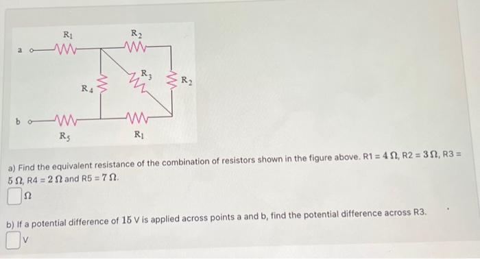 Solved A) Find The Equivalent Resistance Of The Combination | Chegg.com