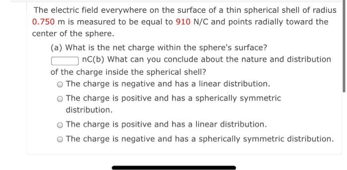 Solved The electric field everywhere on the surface of a | Chegg.com