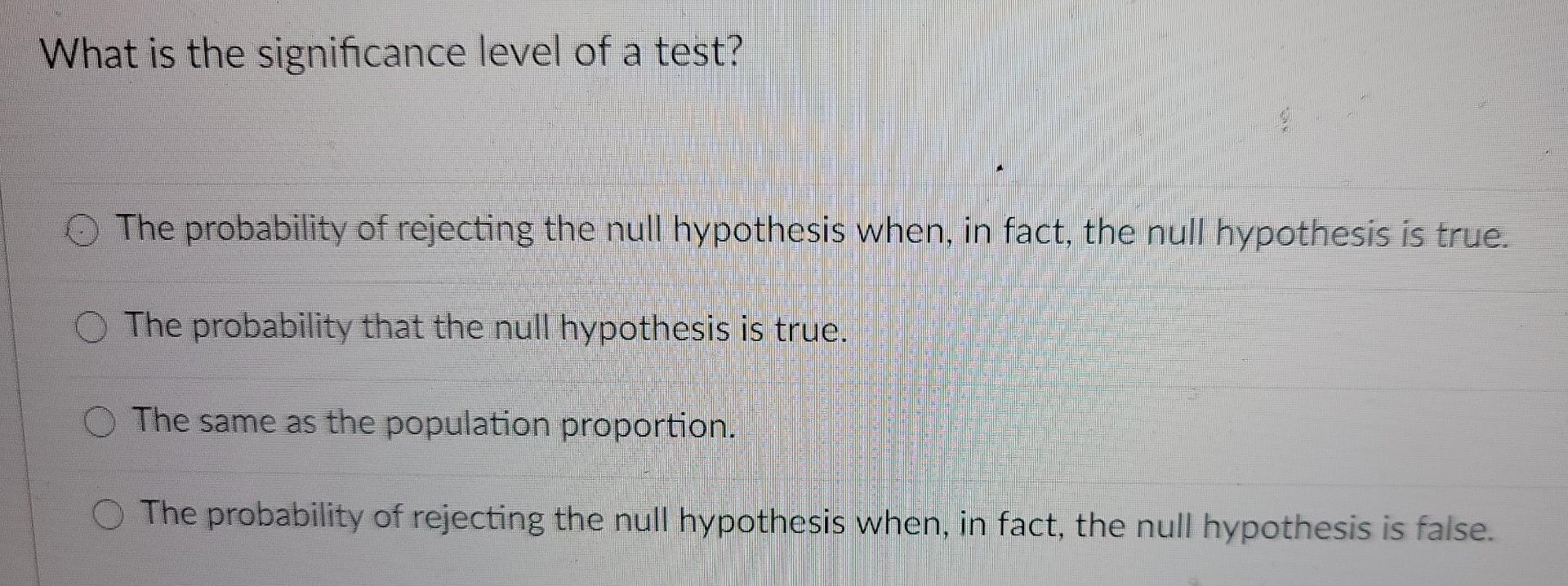 significance test definition null hypothesis