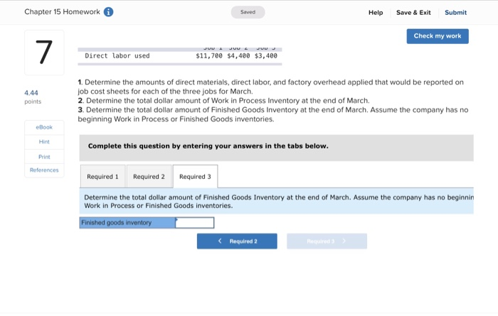 Solved Chapter 15 Homework i Saved Help Save & Exit Submit | Chegg.com