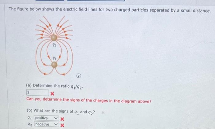 Solved The figure below shows the electric field lines for | Chegg.com