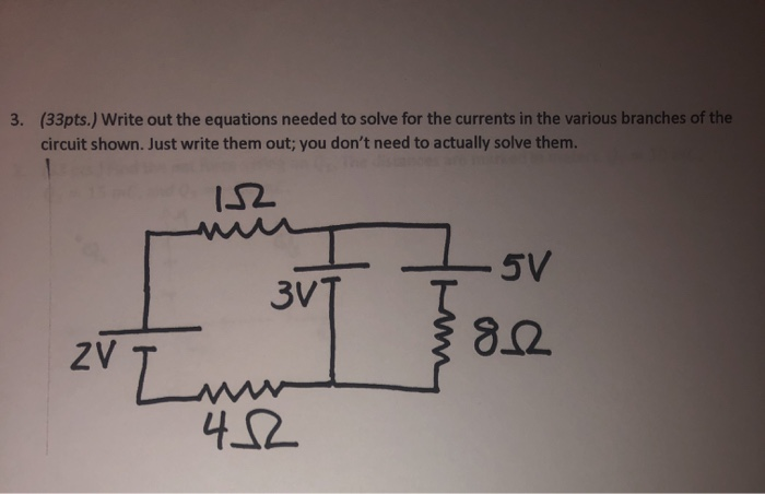Solved 3. (33pts.) Write out the equations needed to solve | Chegg.com