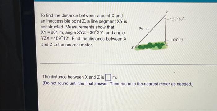 Solved To find the distance between a point X and an | Chegg.com