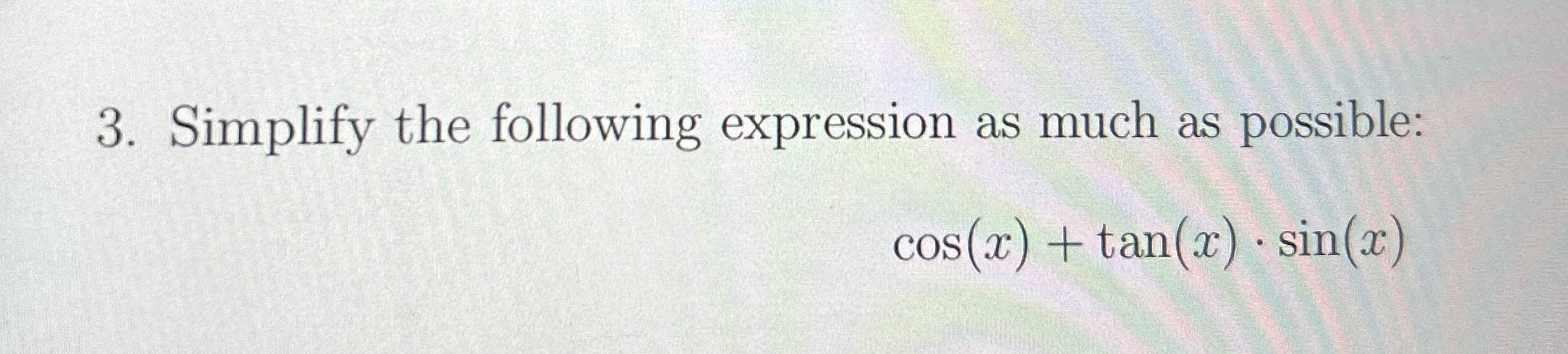 Solved Simplify the following expression as much as | Chegg.com