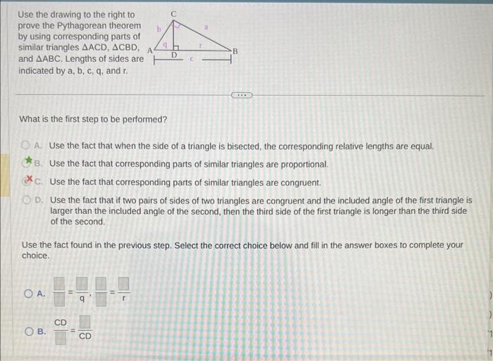 Solved Use the drawing to the right to prove the Pythagorean | Chegg.com