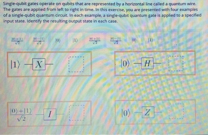 Solved Single-qubit Gates Operate On Qubits That Are | Chegg.com