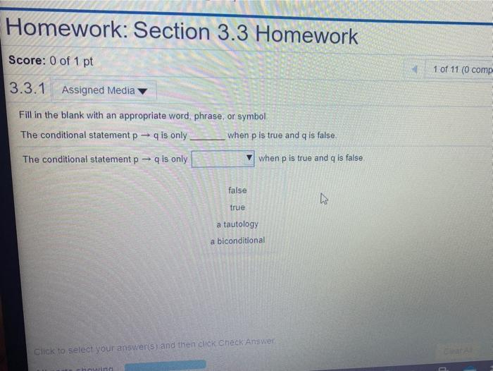 Solved Homework: Section 3.3 Homework Score: 0 of 1 pt 1 of | Chegg.com