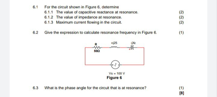 Solved 6.1 For the circuit shown in Figure 6, determine | Chegg.com