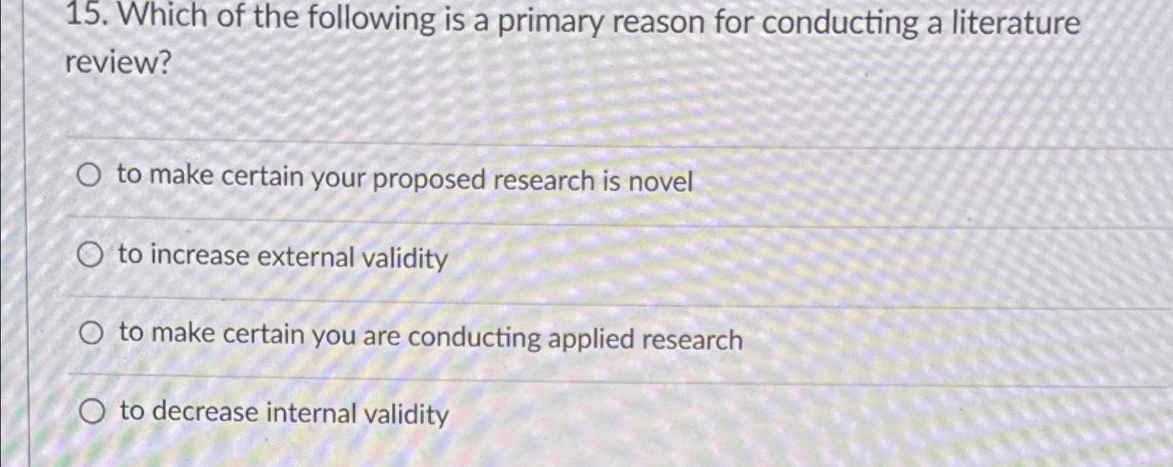 Solved Which of the following is a primary reason for | Chegg.com