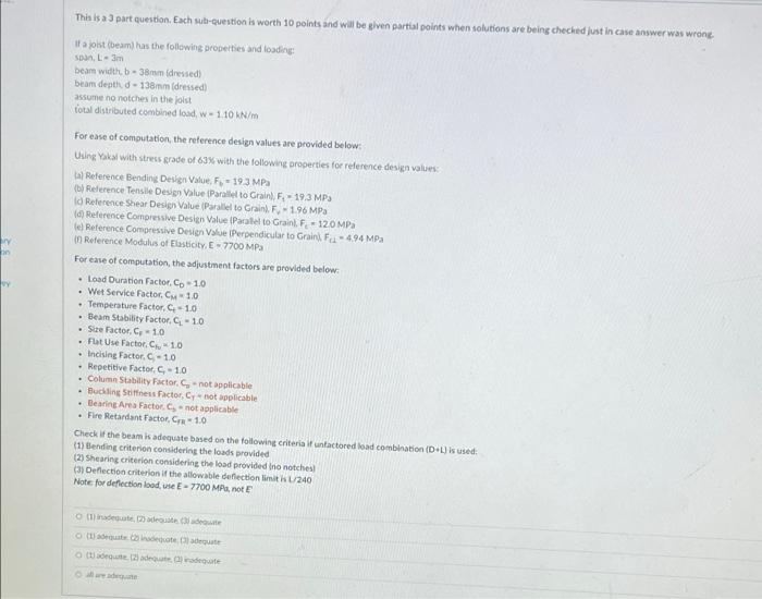 Solved This is a 3 part question. Each sub-question is worth | Chegg.com