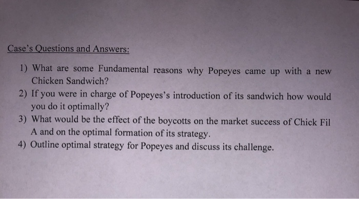 Popeyes: ESC Case Study