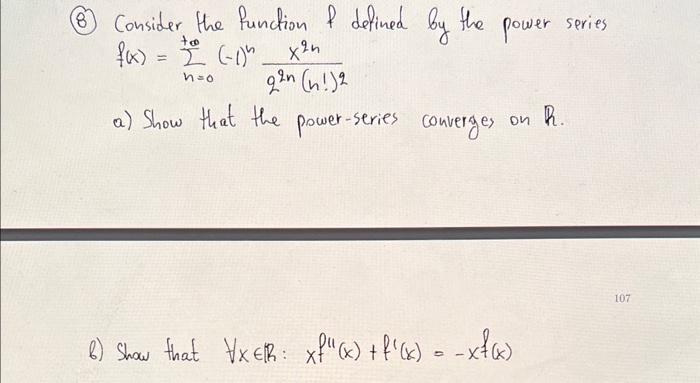 Solved (8) Consider the function f defined by the power | Chegg.com