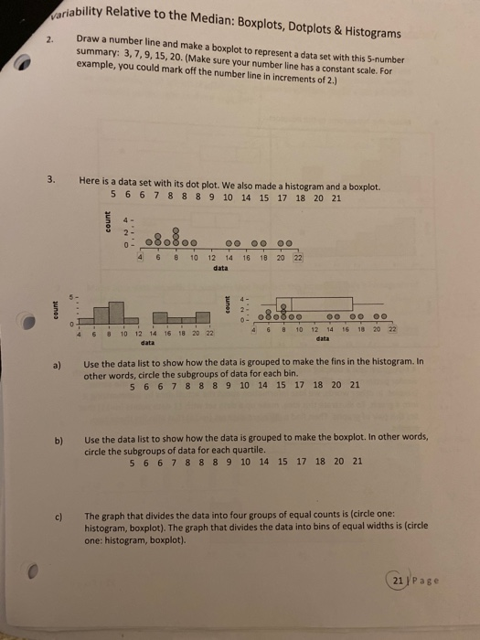 Solved ability Relative to the Median: Boxplots, Dotplots & | Chegg.com