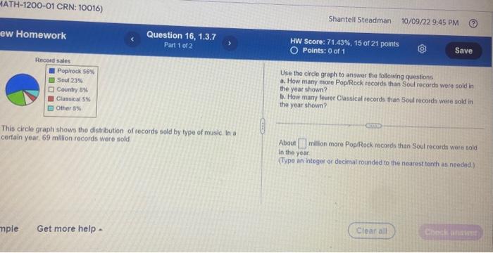 Solved Use the circle graph to answer the following | Chegg.com
