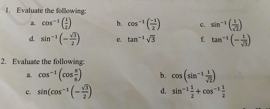 solved-1-evaluate-the-following-a-cos-1-3-d-sin-1-3-chegg