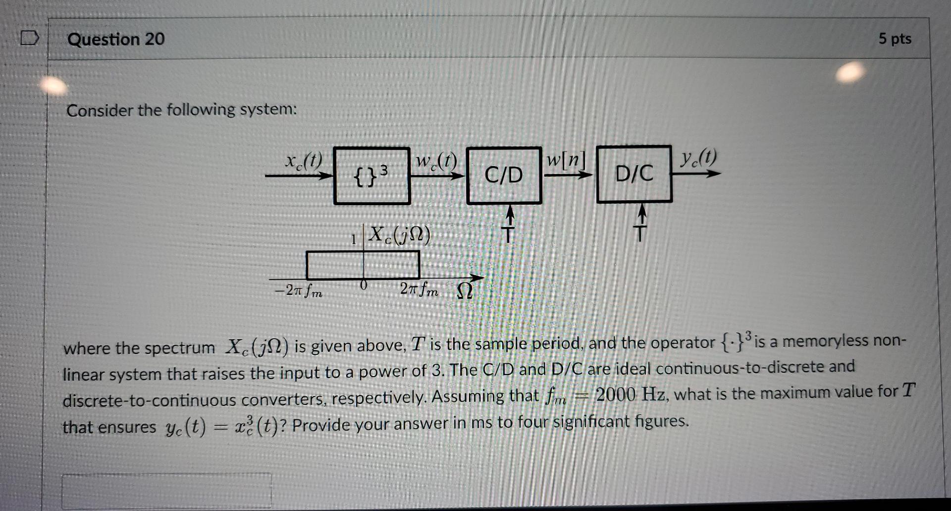 Solved D Question 20 5 pts Consider the following system: x | Chegg.com