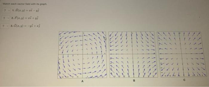 Solved Match each vector field with its graph. ? 1. | Chegg.com