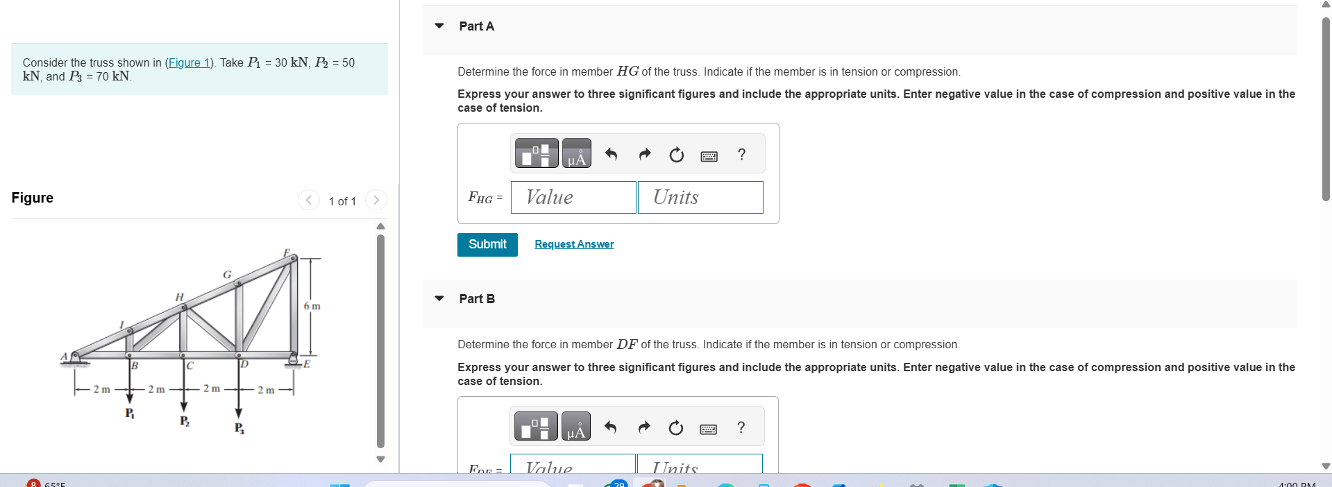 Solved Consider the truss shown in (Figure 1). ﻿Take | Chegg.com