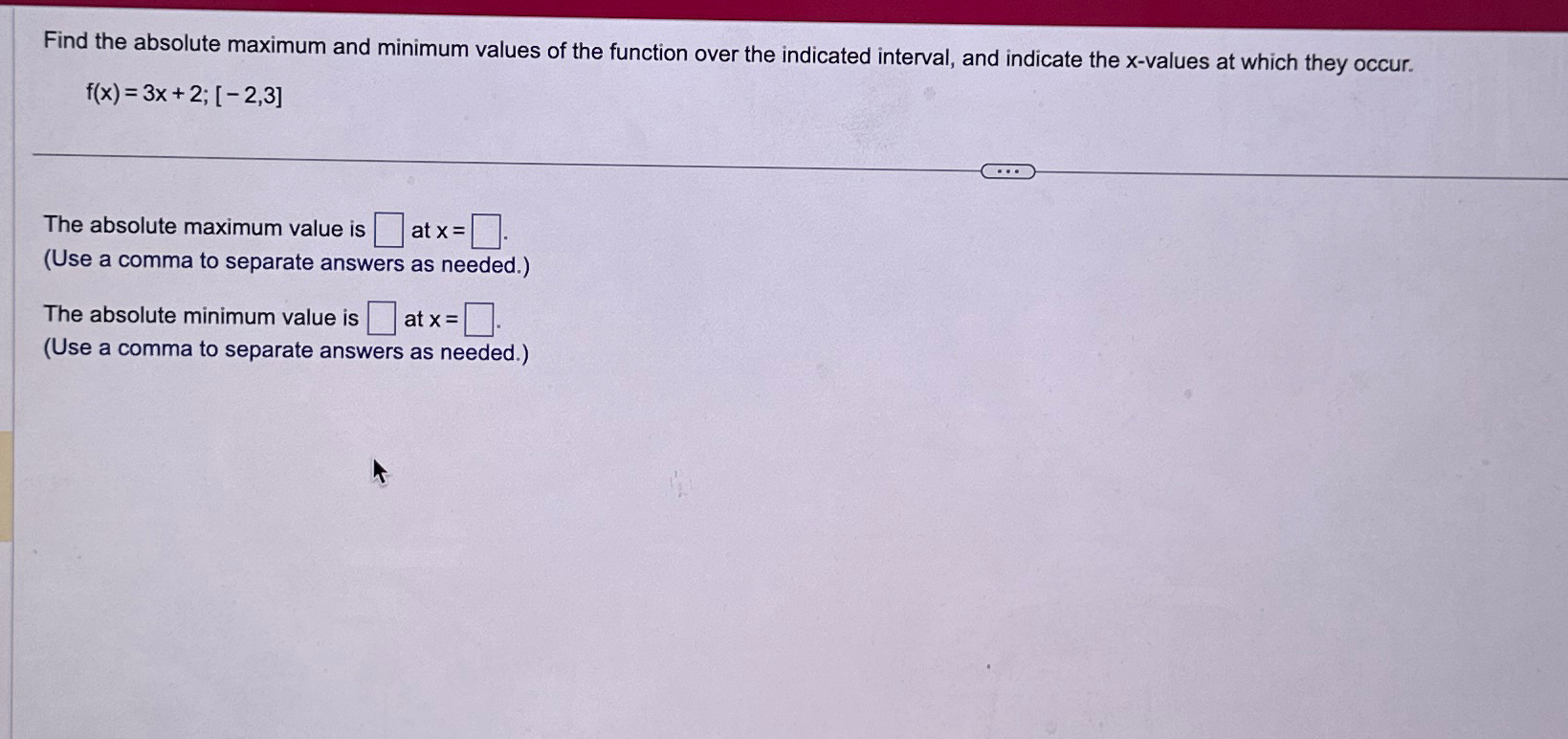 Solved Find The Absolute Maximum And Minimum Values Of The