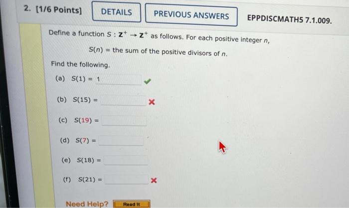 Solved 2. (1/6 Points) DETAILS PREVIOUS ANSWERS EPPDISCMATH5 | Chegg.com