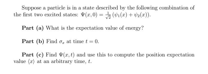 Solved Suppose a particle is in a state described by the | Chegg.com