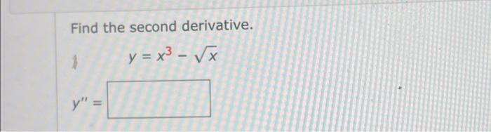 second derivative of x and y