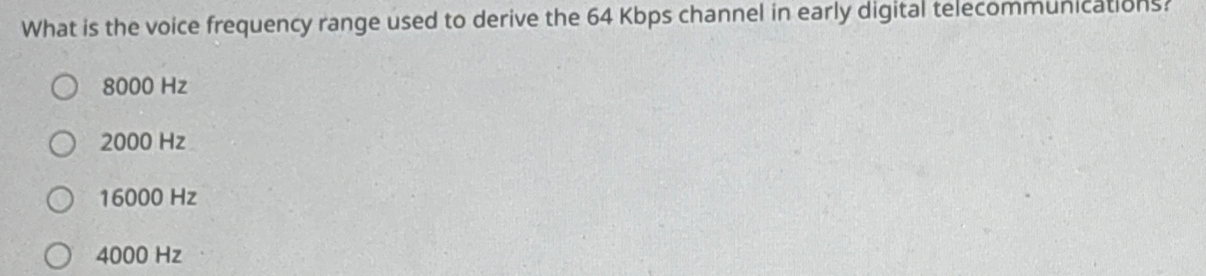 Solved What is the voice frequency range used to derive the | Chegg.com