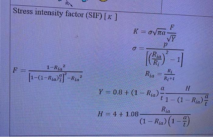Stress intensity factor (SIF) | Chegg.com