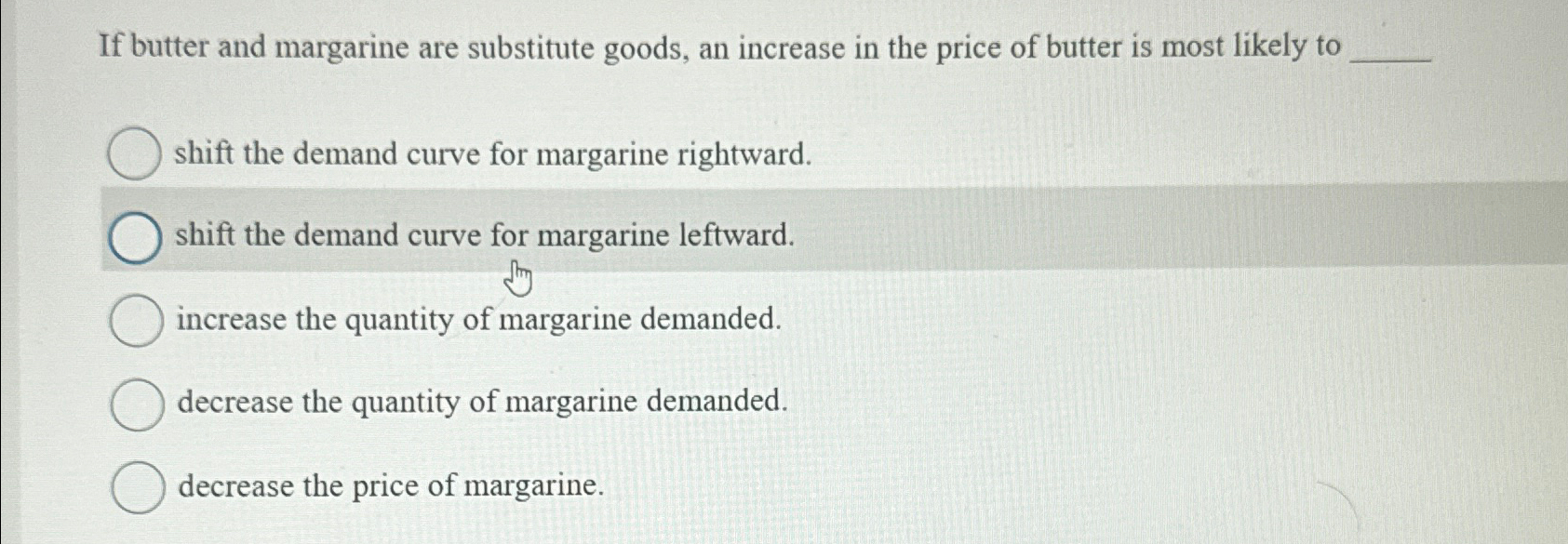 Solved If Butter And Margarine Are Substitute Goods, An | Chegg.com