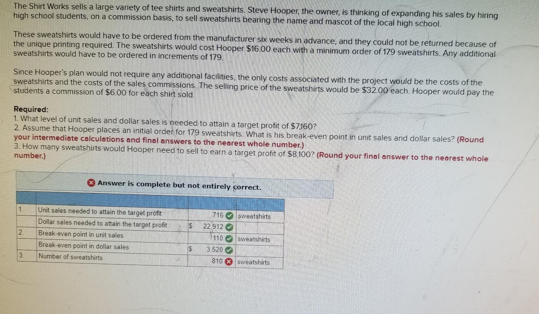 Solved The Shirt Works sells a large variety of tee shirts