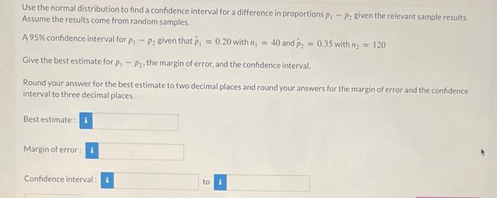Solved Use the normal distribution to find a confidence | Chegg.com