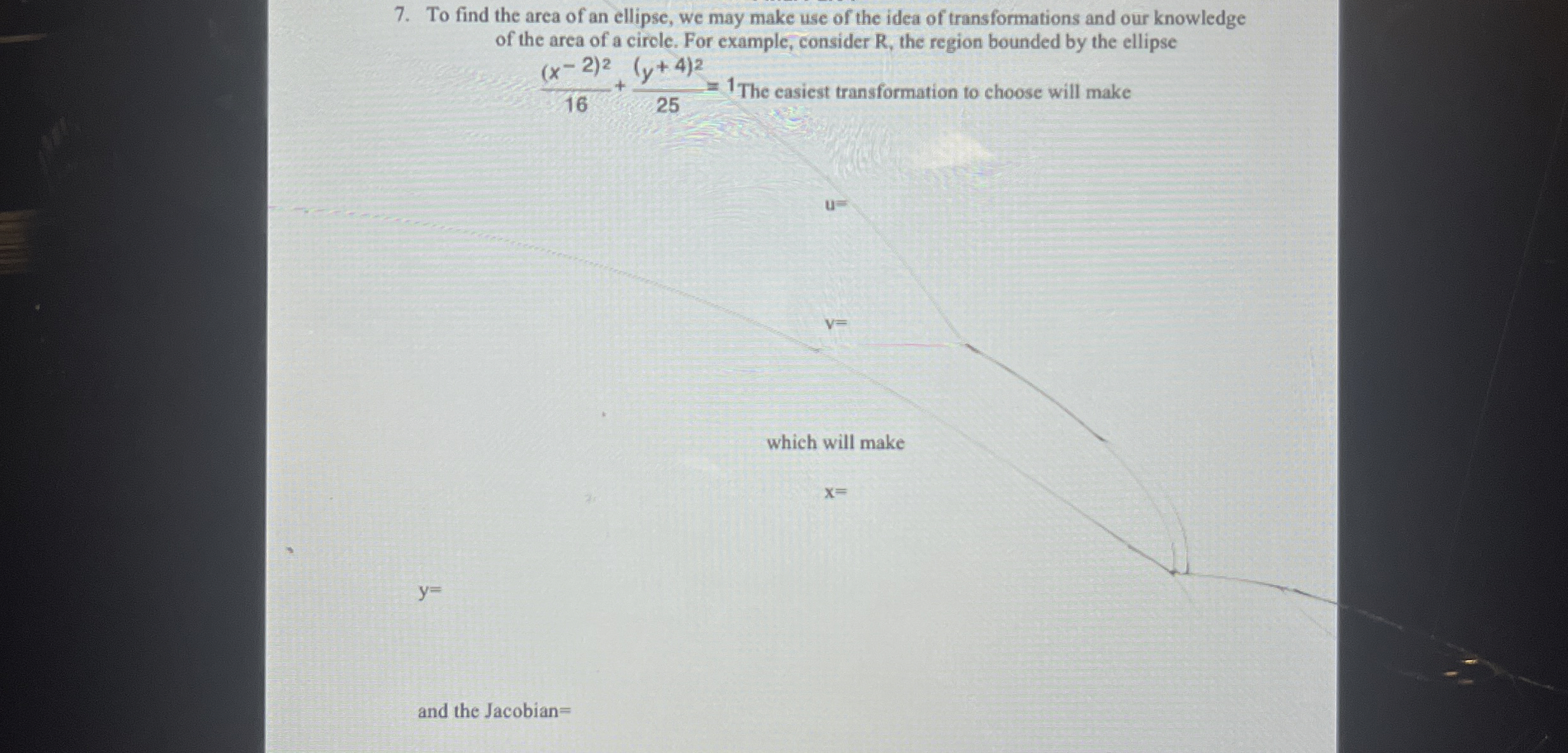 Solved To Find The Area Of An Ellipse We May Make Use Of Chegg Com