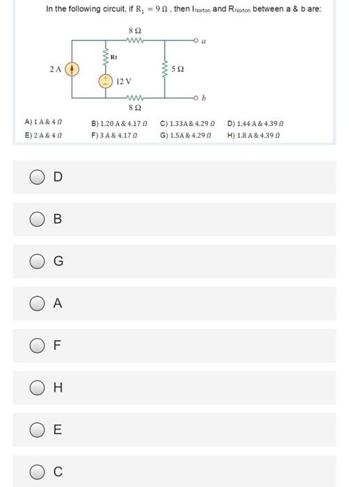 Solved In the following circuit, if R; = 90, then INorton | Chegg.com