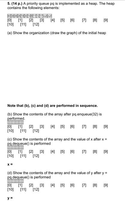 Solved 1 10 P Insert The Following Items In The Given Chegg Com