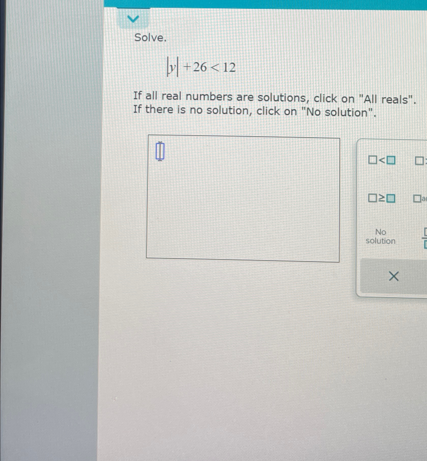 Solved Solve.|y|+26