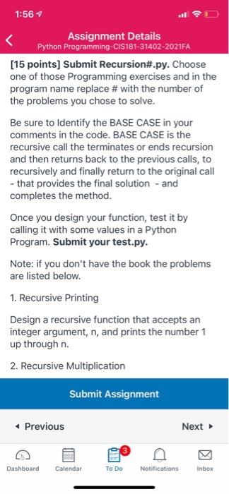 Solved 1:56 Assignment Details Python | Chegg.com